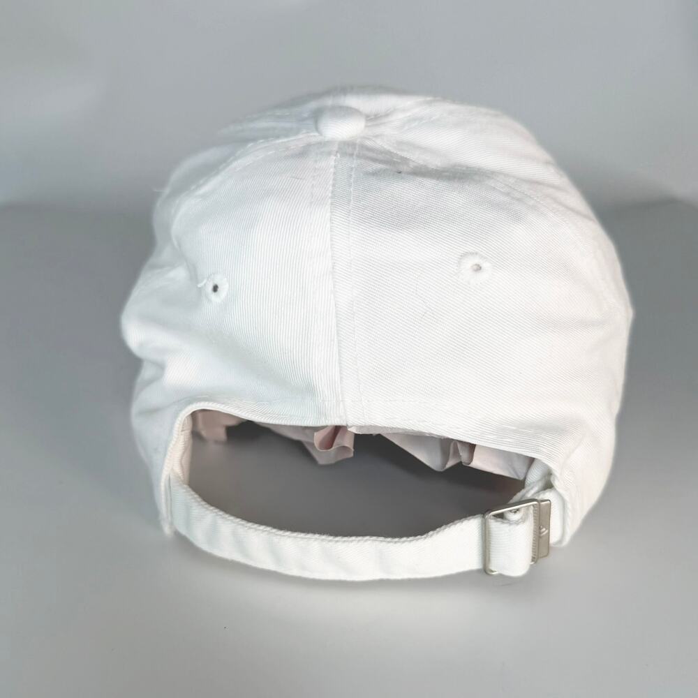 Adidas Adjustable Strapback Hat Baseball Cap Women White Pink - Picture 7 of 10